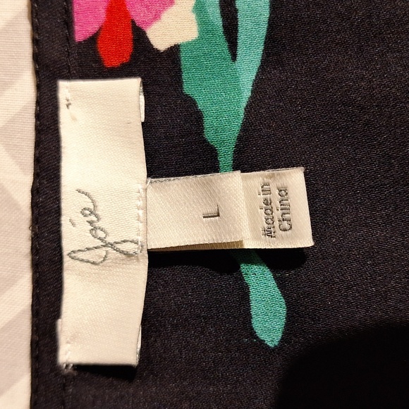 Joie Cut-Out Sleeves Silk Blouse Floral Print - Picture 10 of 11